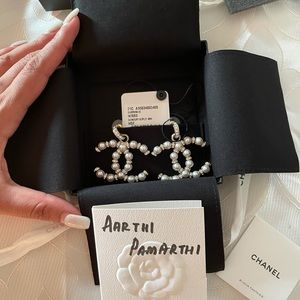 SOLD Brand New Pearl Chanel Earrings